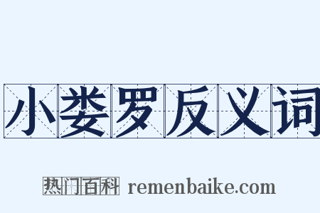 小娄罗反义词是什么意思的图片